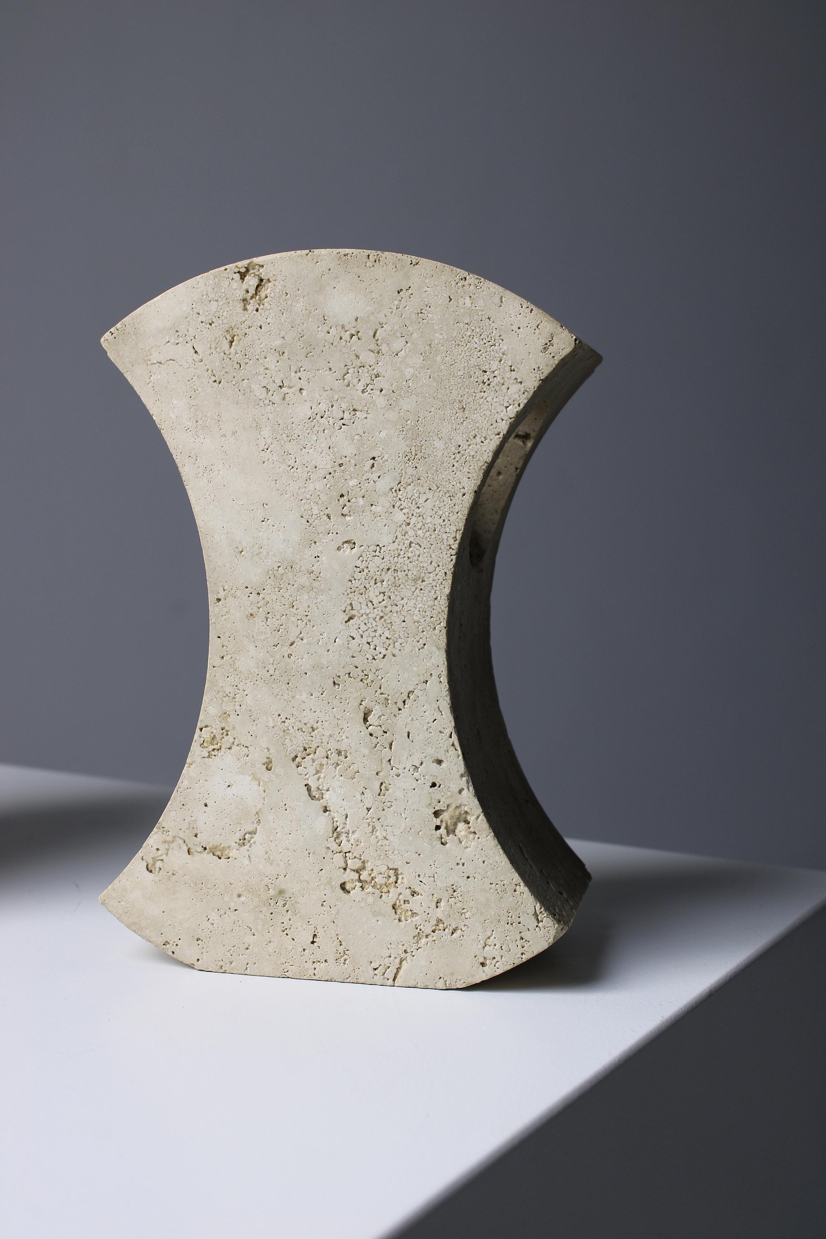 Travertine lamps by Giuliano Cesari & Enrico Panzeri for Nucleo Sormani, 1971 For Sale 2