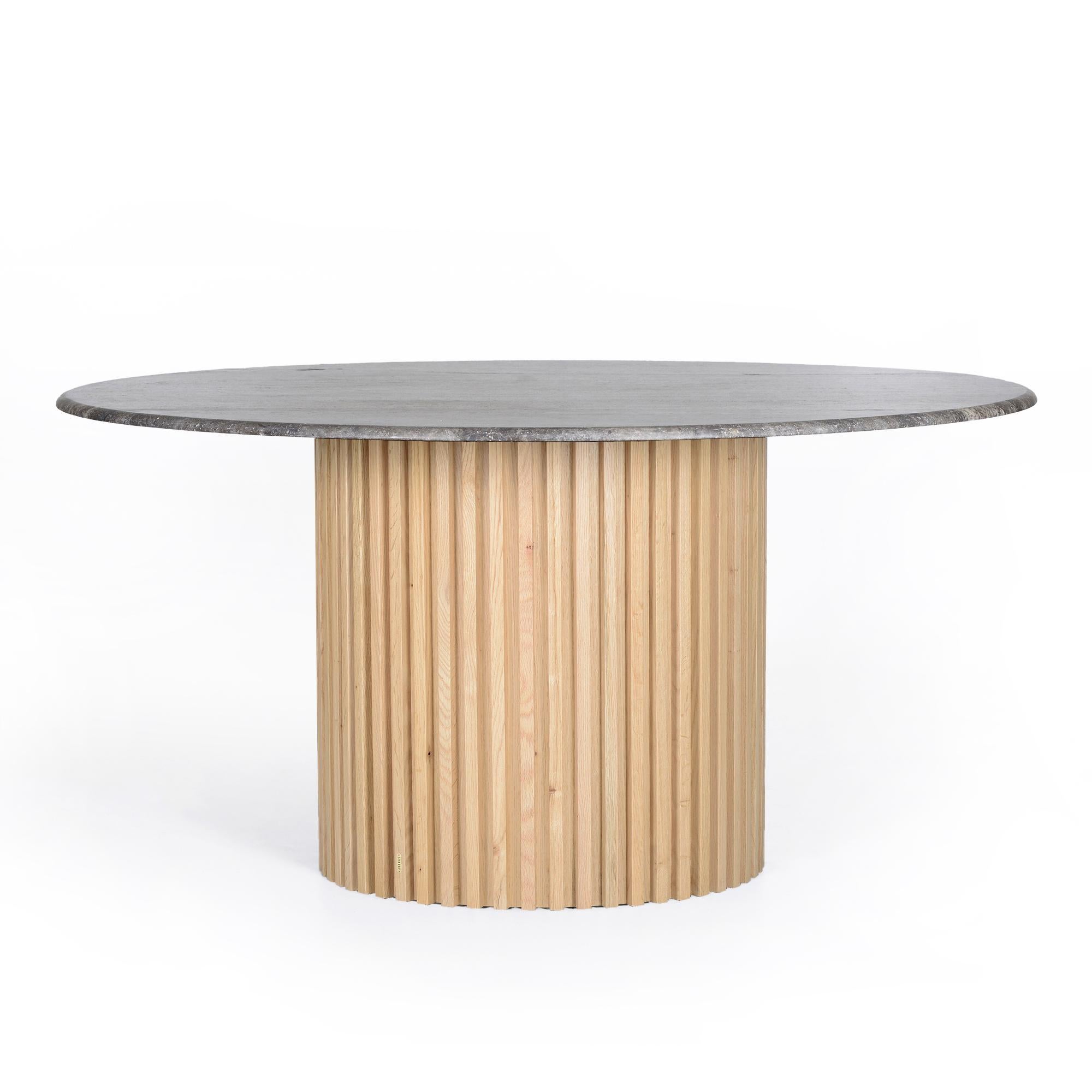 Turc Grande table ronde en travertin - DOCIA en vente