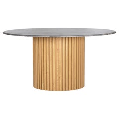 Travertine Large Round Table – DOCIA