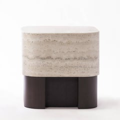 Travertine Large Side Table