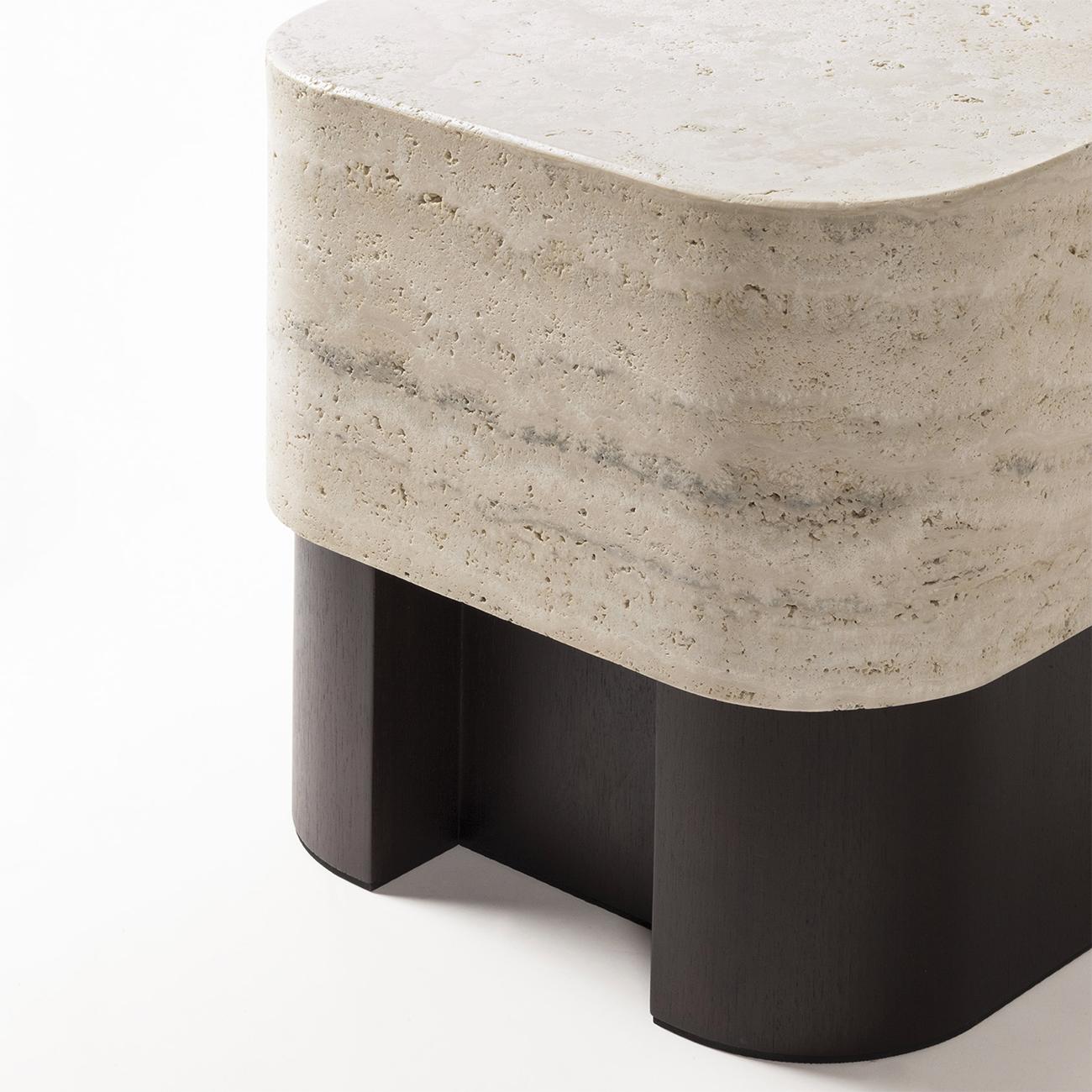 Travertine Large Side Table For Sale 1