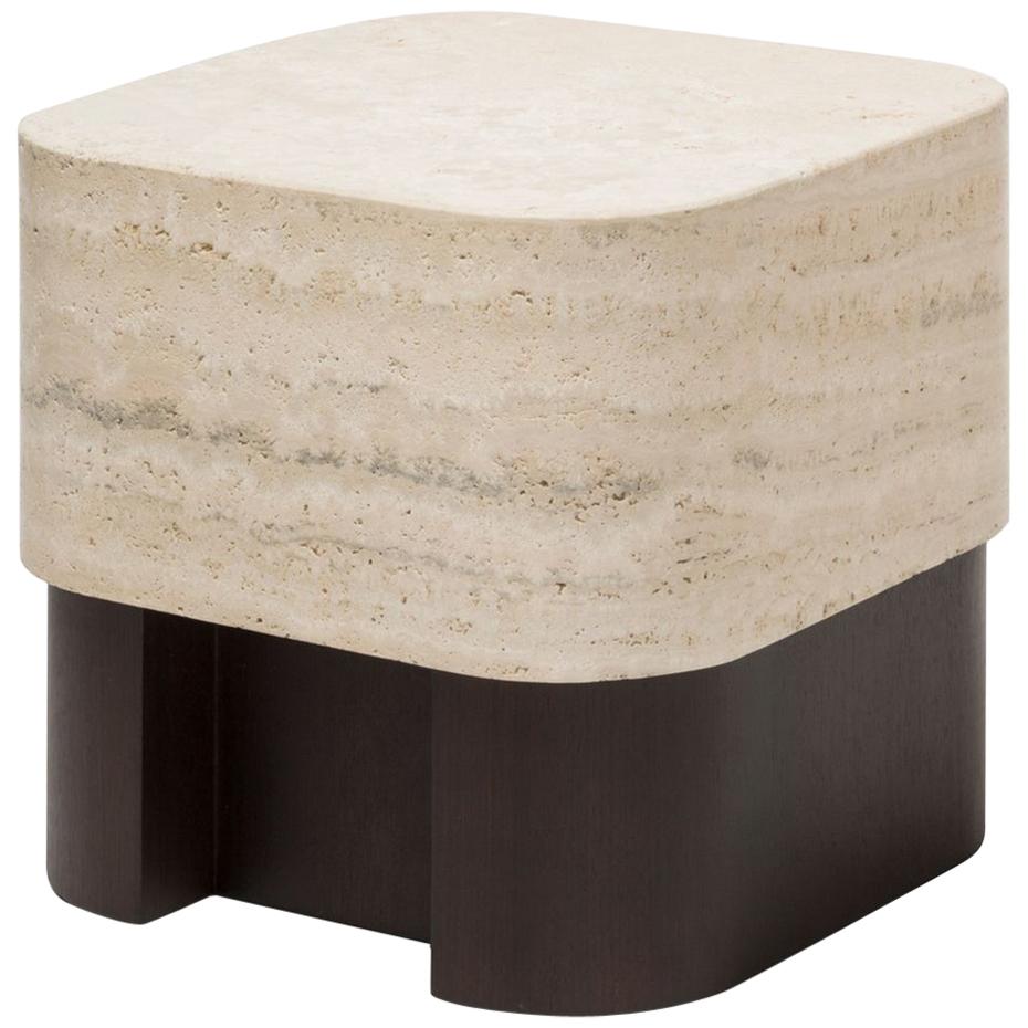 Travertine Large Side Table