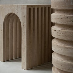 Travertine Layer Stool - Side Table