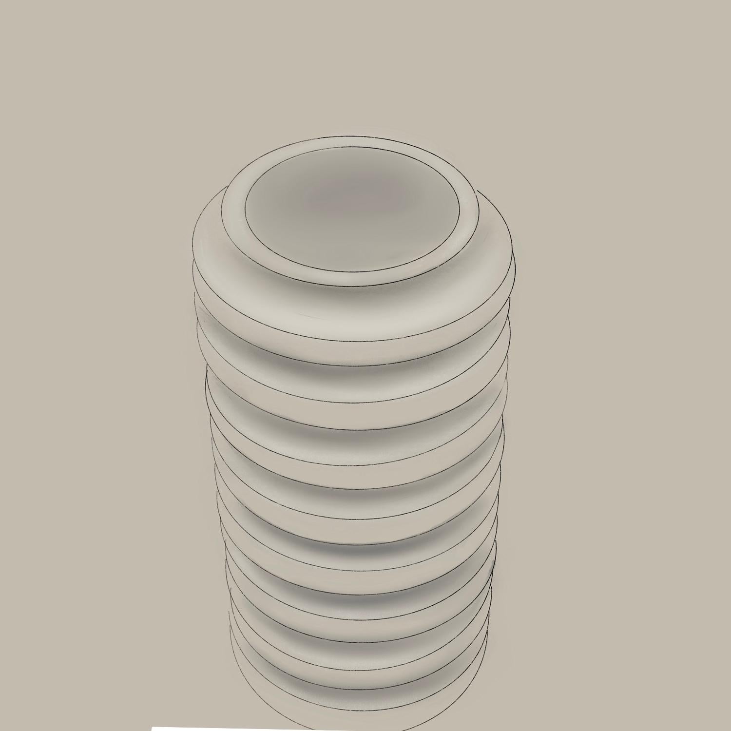 Vaso a strati in travertino in vendita 1