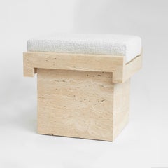 Sgabello Lego in travertino - Edizione limitata