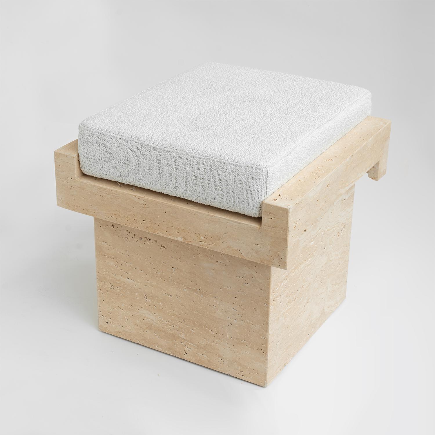 Olandese Sgabello Lego in travertino - Edizione limitata in vendita