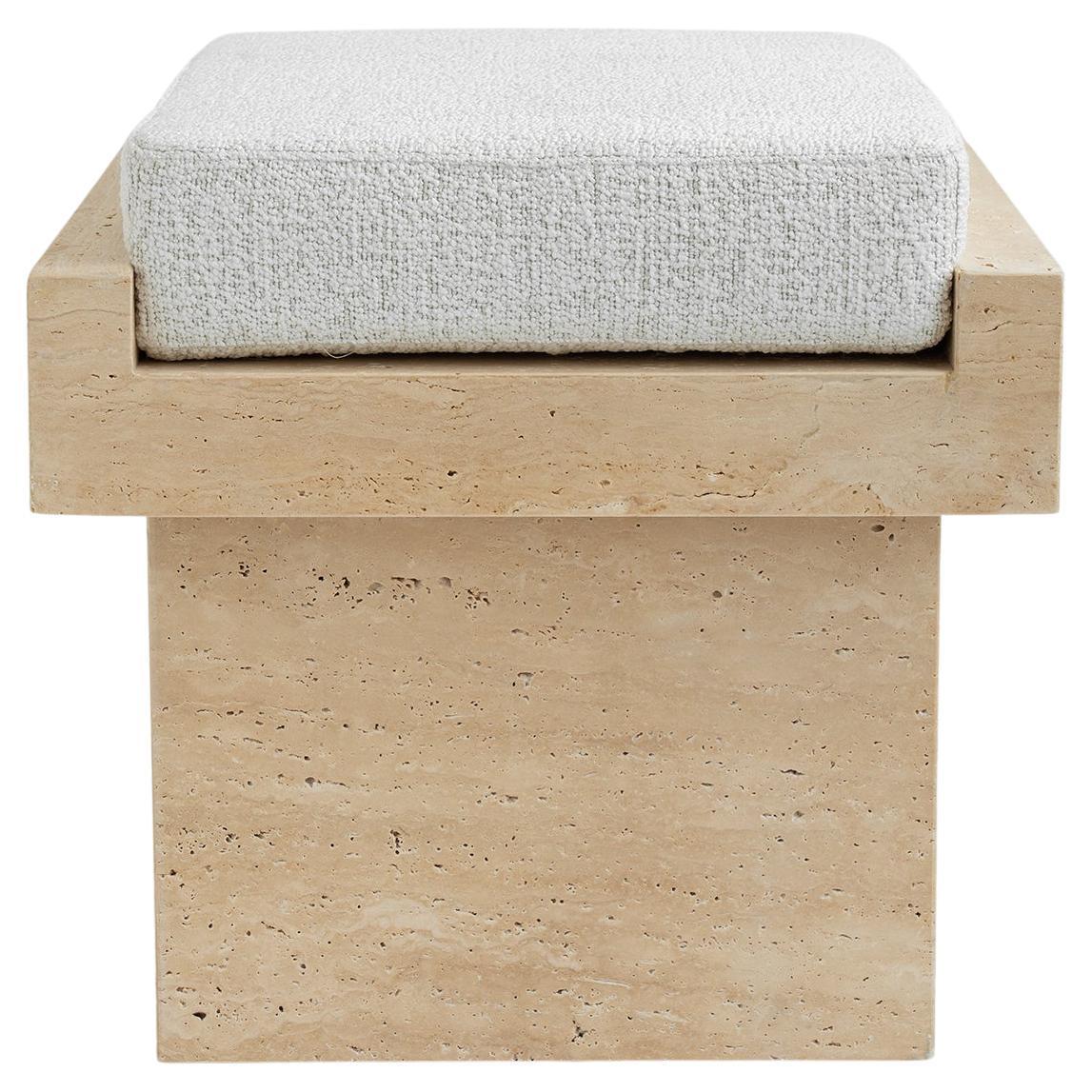 Sgabello Lego in travertino - Edizione limitata in vendita