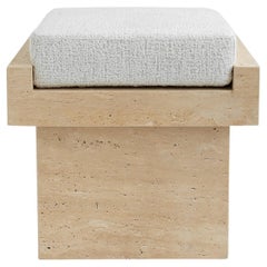 Tabouret Lego en travertin - Edition limitée