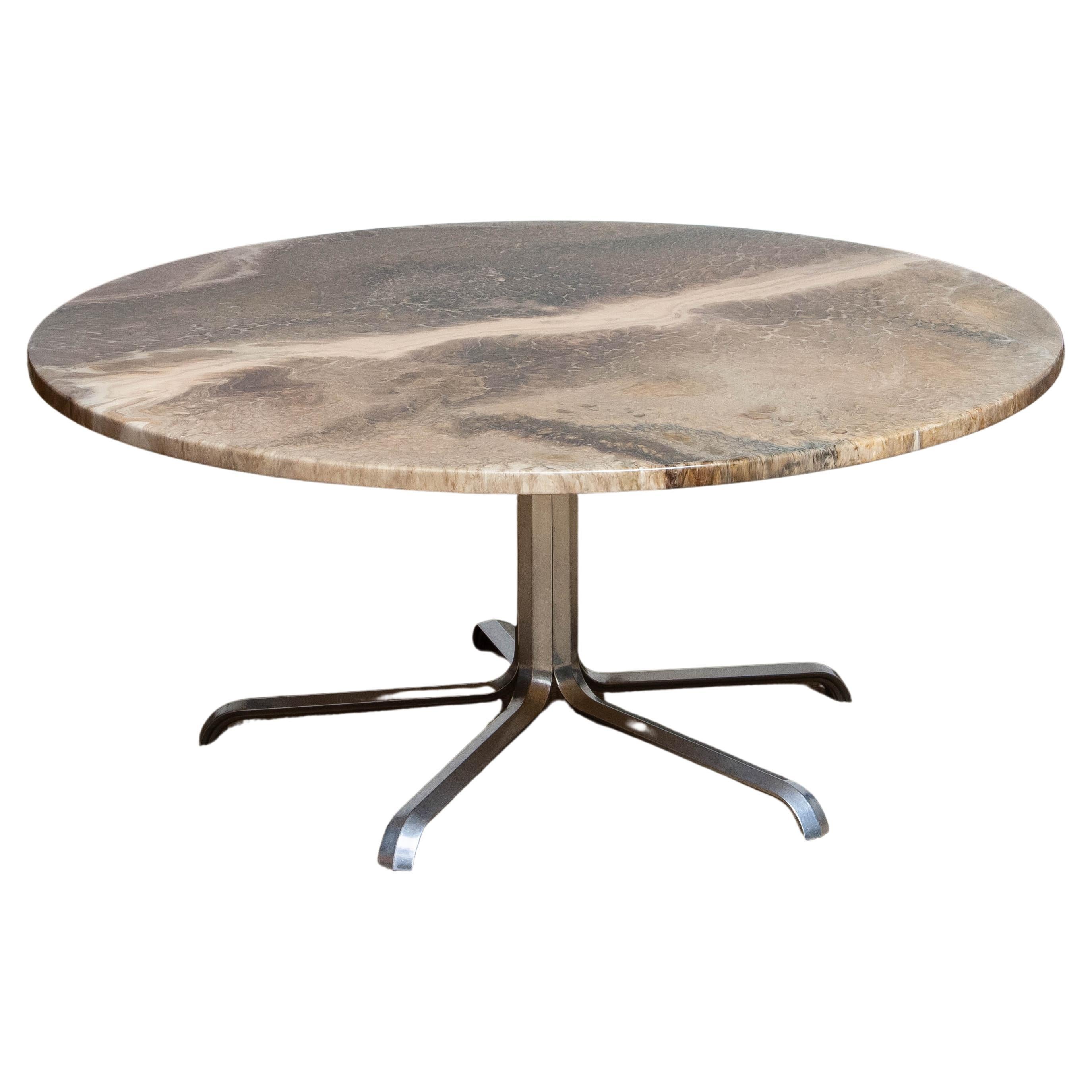 Travertine Look Resin Coffee Table By Erik Sigfrid Persson Möbel-Kultur. Sweden For Sale