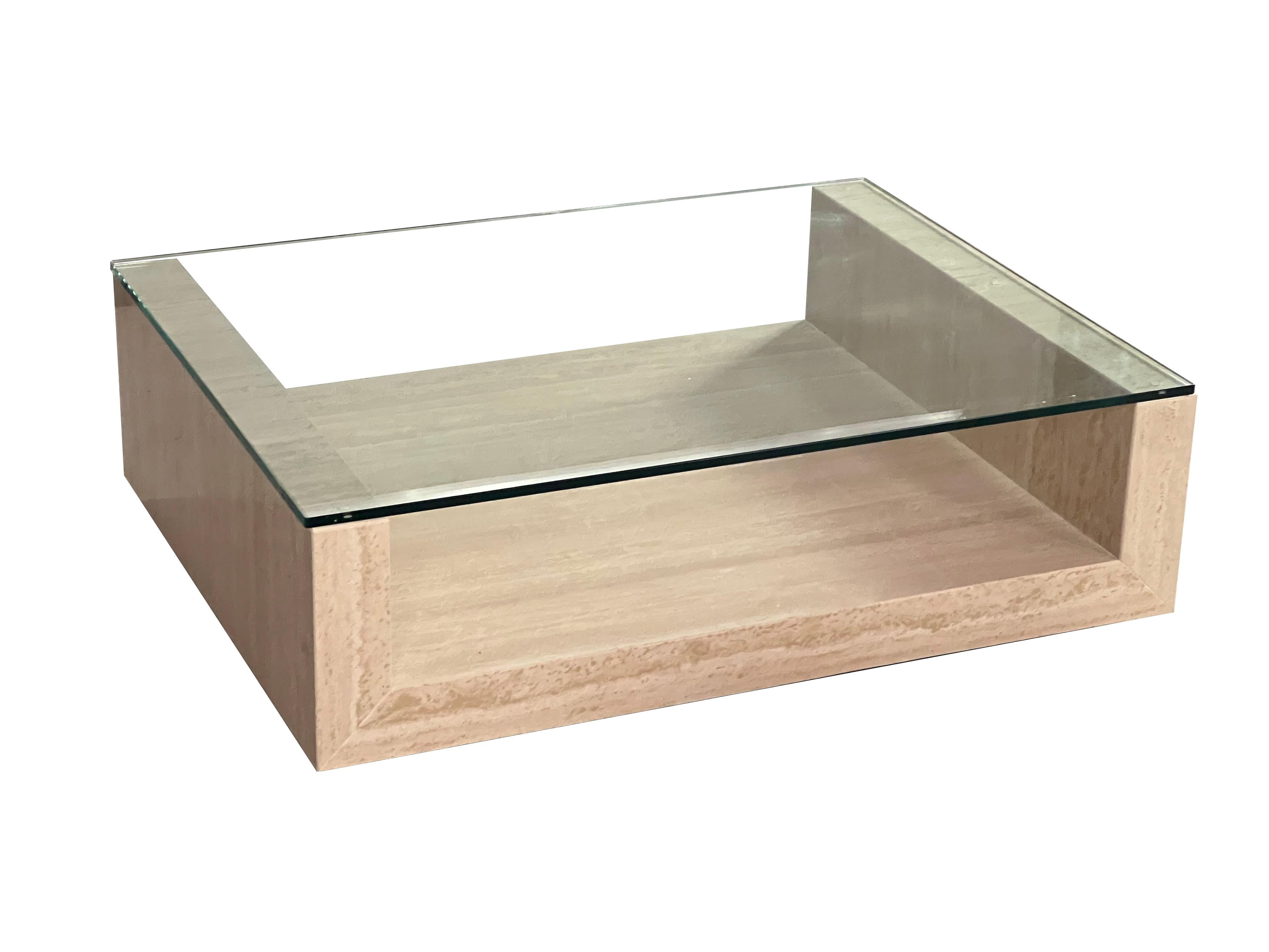 Spanish Travertine Marble AMIA Table Contemporary Design Made in Spain Meddel in Stock For Sale