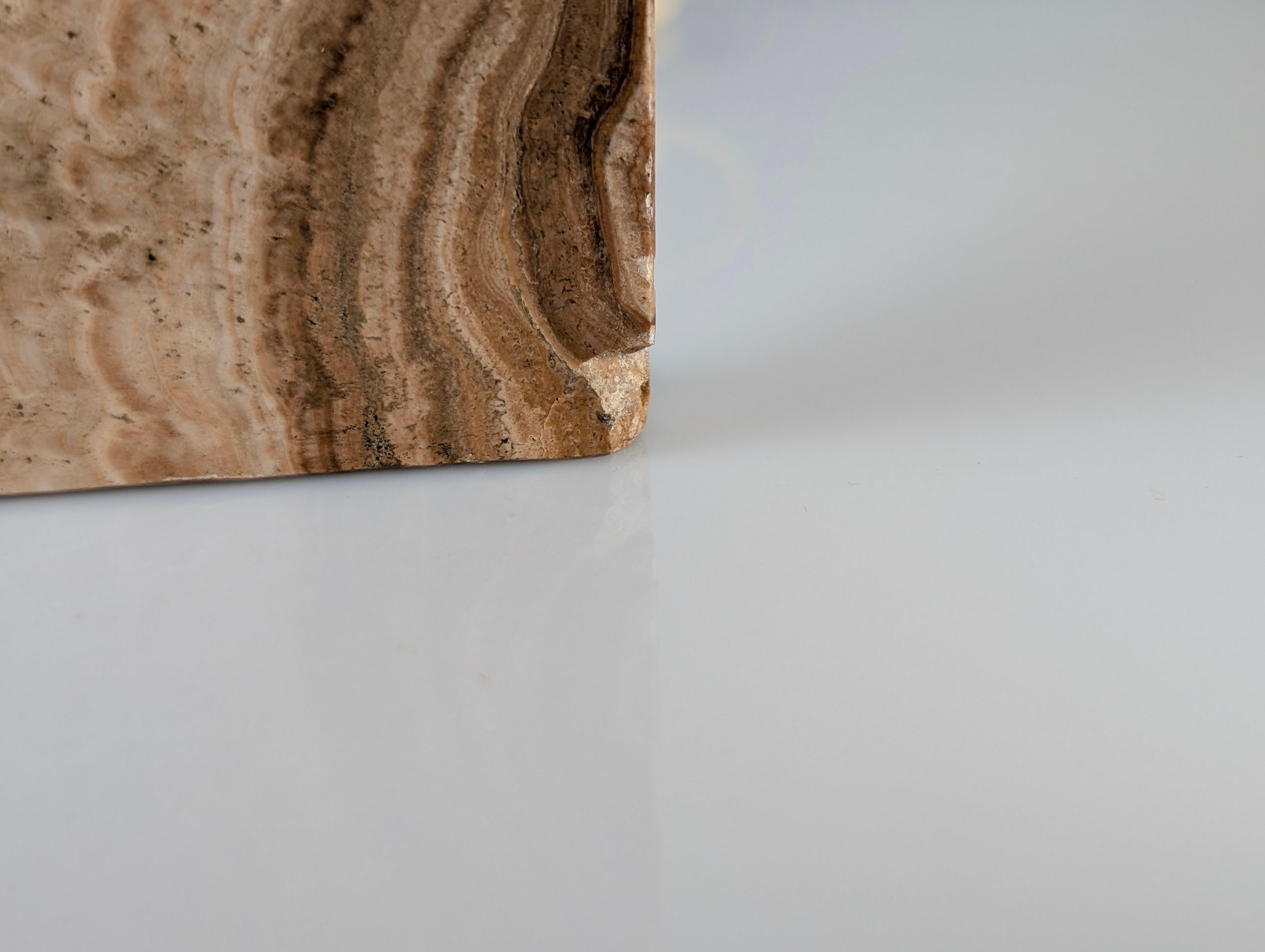 Metal Travertine Marble and Chrome Table Lamp, 1960s For Sale