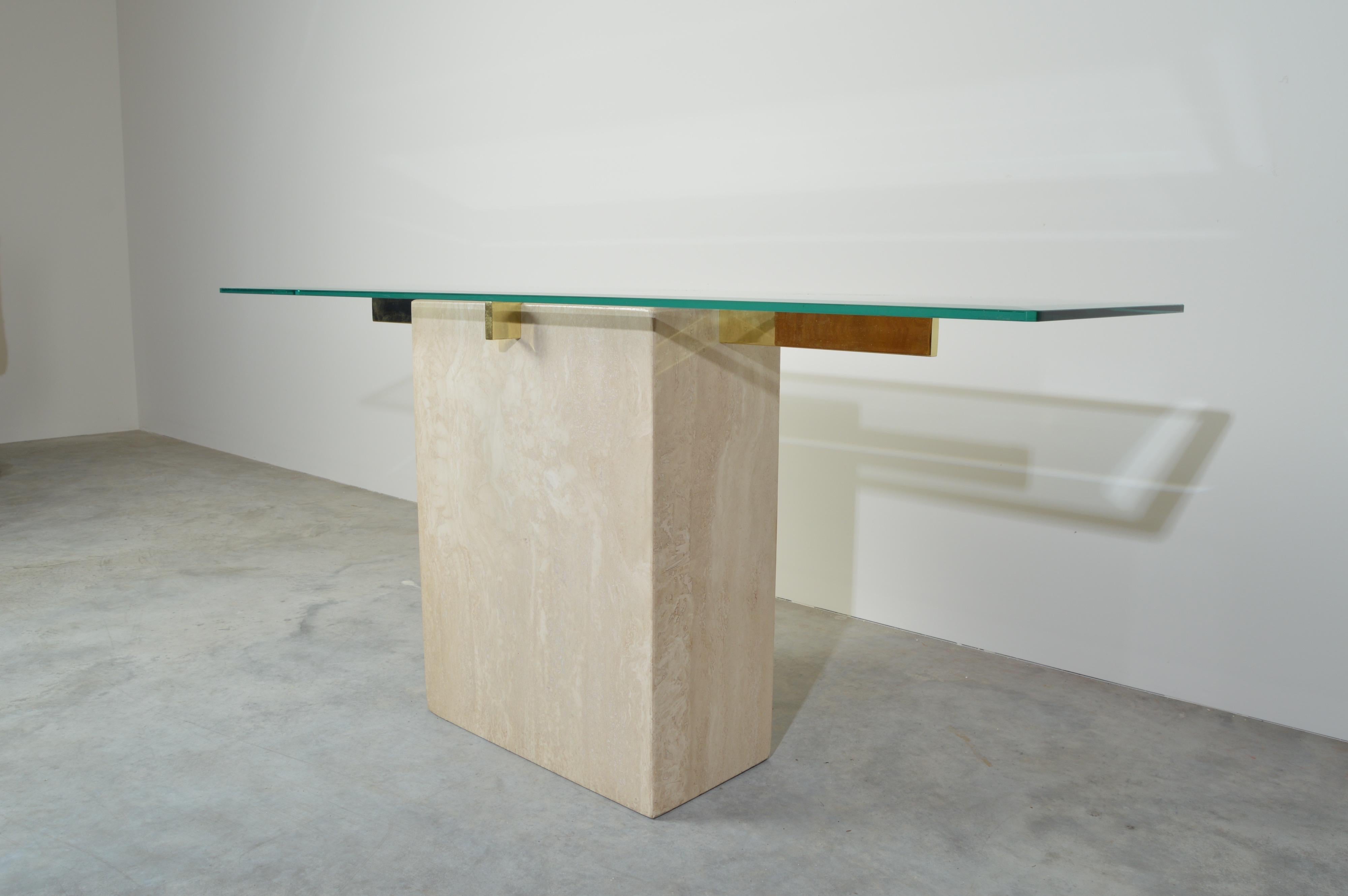 glass hallway table