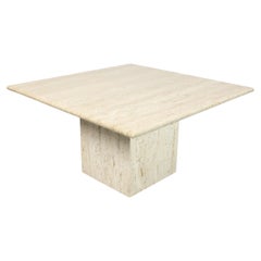 Travertine marble coffee table - Spain - c. 1980
