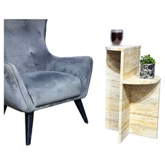 Travertine Stone Coffee Table - Travertine Side Table - Travertine End Table
