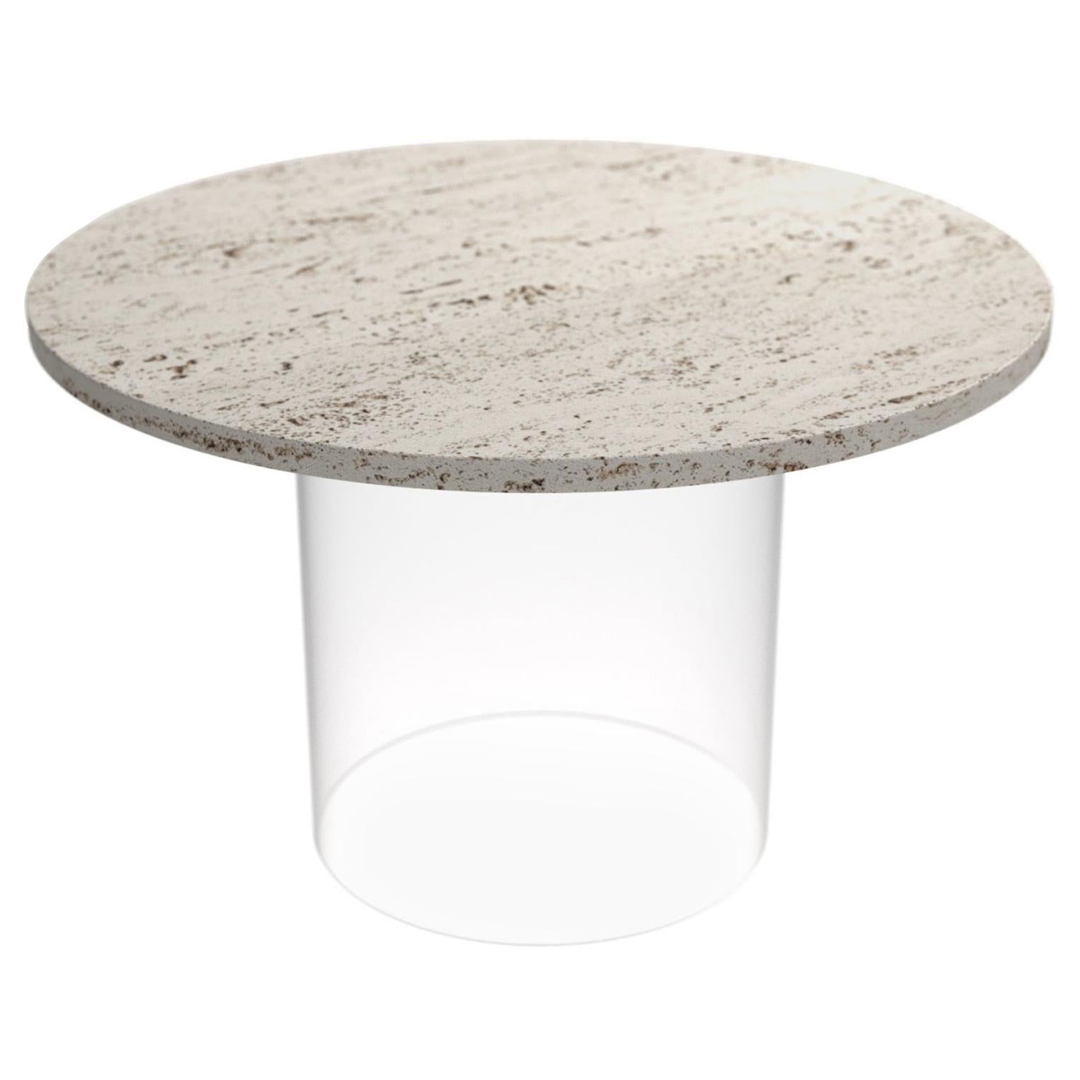 21st Century Travertine Coffee Table with two Wireless Charger For Sale