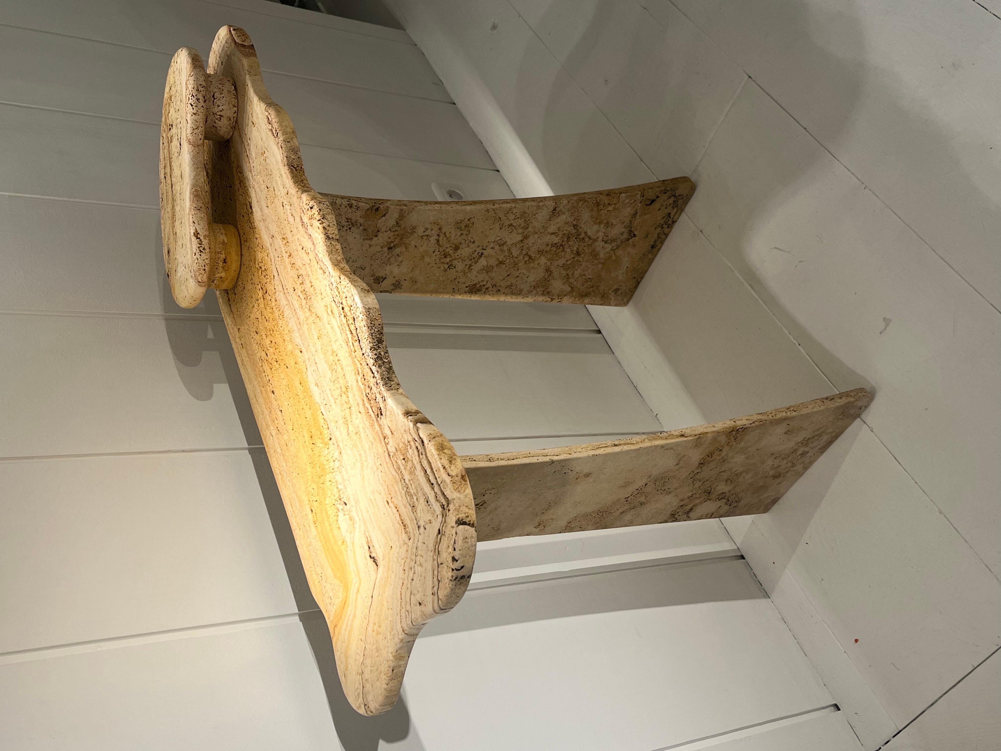 Travertine Console with Removable Trays
Unique piece
Signed by the artist
France