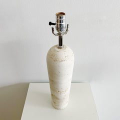Mid-Century Modern Italian Travertine Marble Vintage Table Lamp, 1980's
