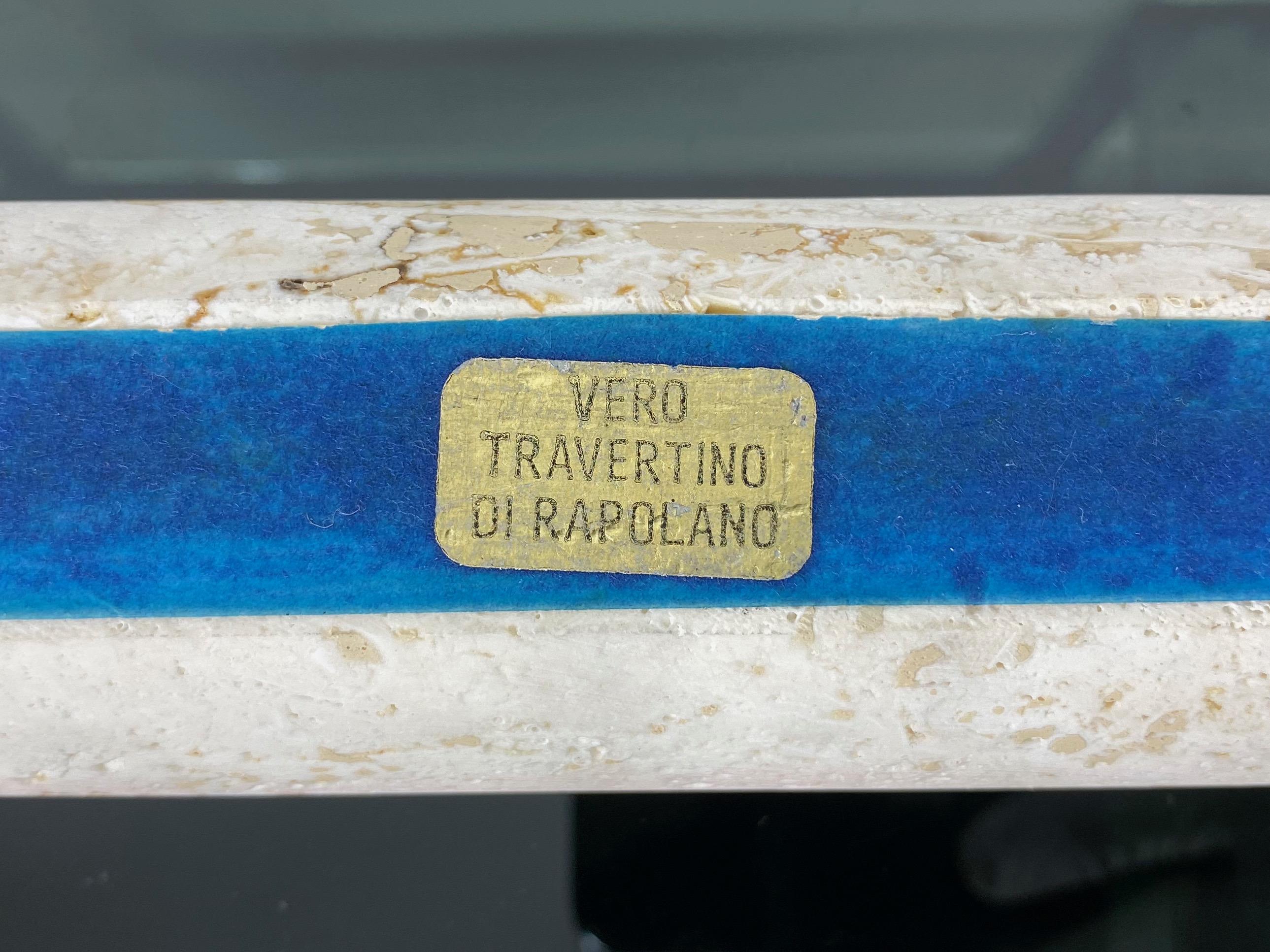 Travertine Marble Letter Pen Holder Fratelli Mannelli Rapolano, Italy, 1970s For Sale 2