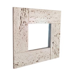 Specchio in marmo travertino Specchio di design moderno italiano Travertino Regalo Regalo