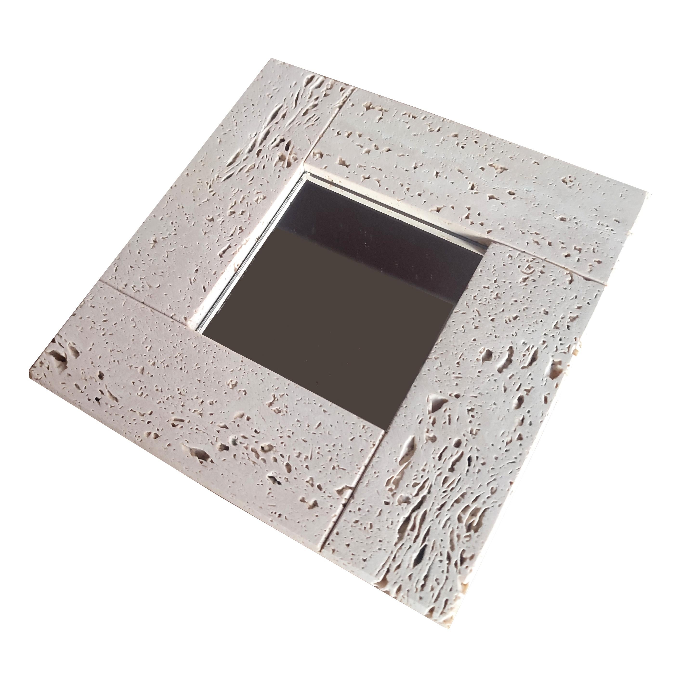 Moderne Miroir en marbre travertin Travertin italien Miroir Modernity Design Cadeau en vente