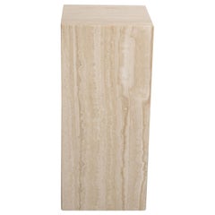 Travertine Marble Pedestal, 1980s