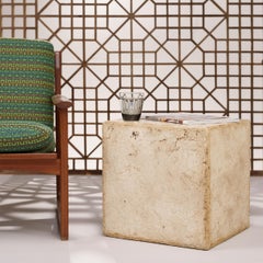 Travertine Cube Table