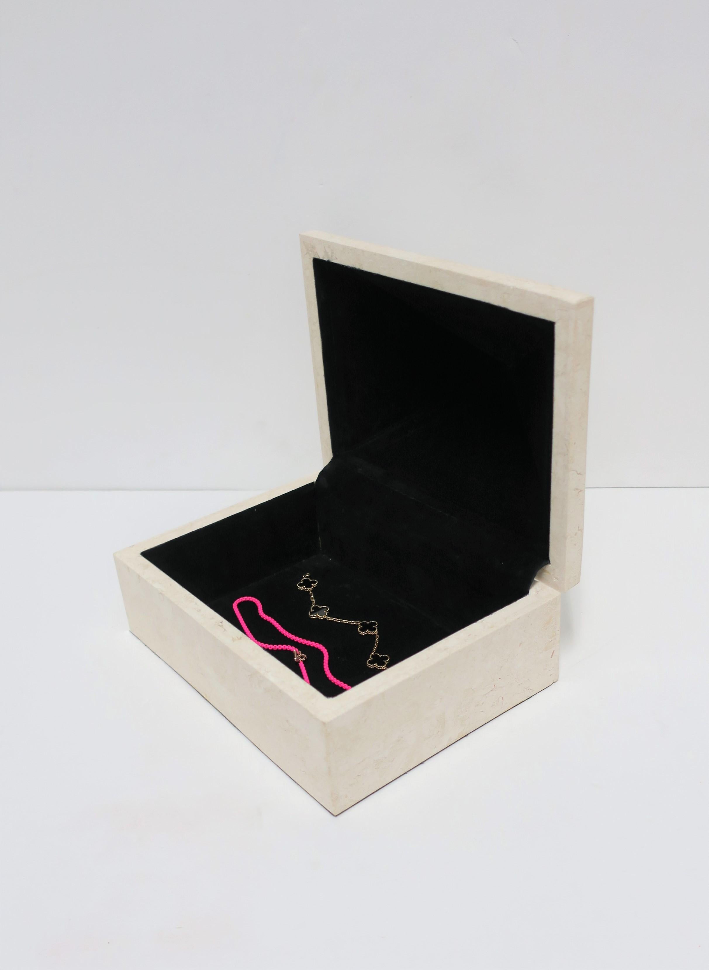 Postmodern Travertine Marble Pyramid Jewelry Box by Designer Maitland Smith 1