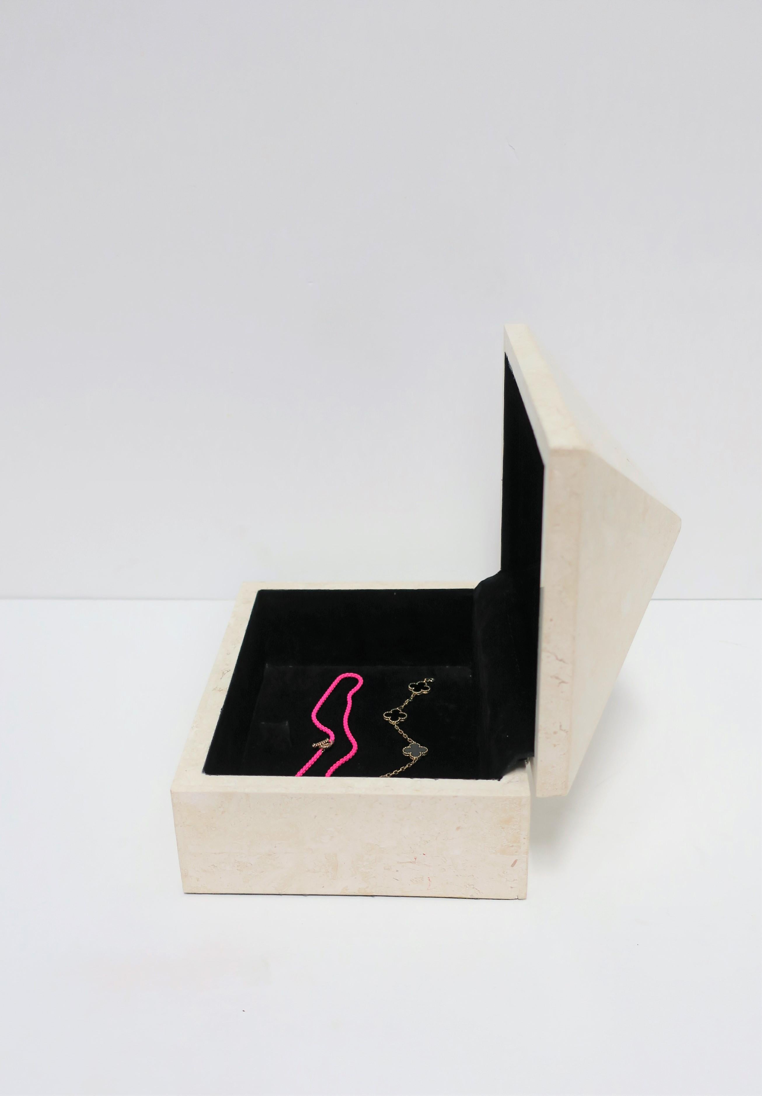 Postmodern Travertine Marble Pyramid Jewelry Box by Designer Maitland Smith 2