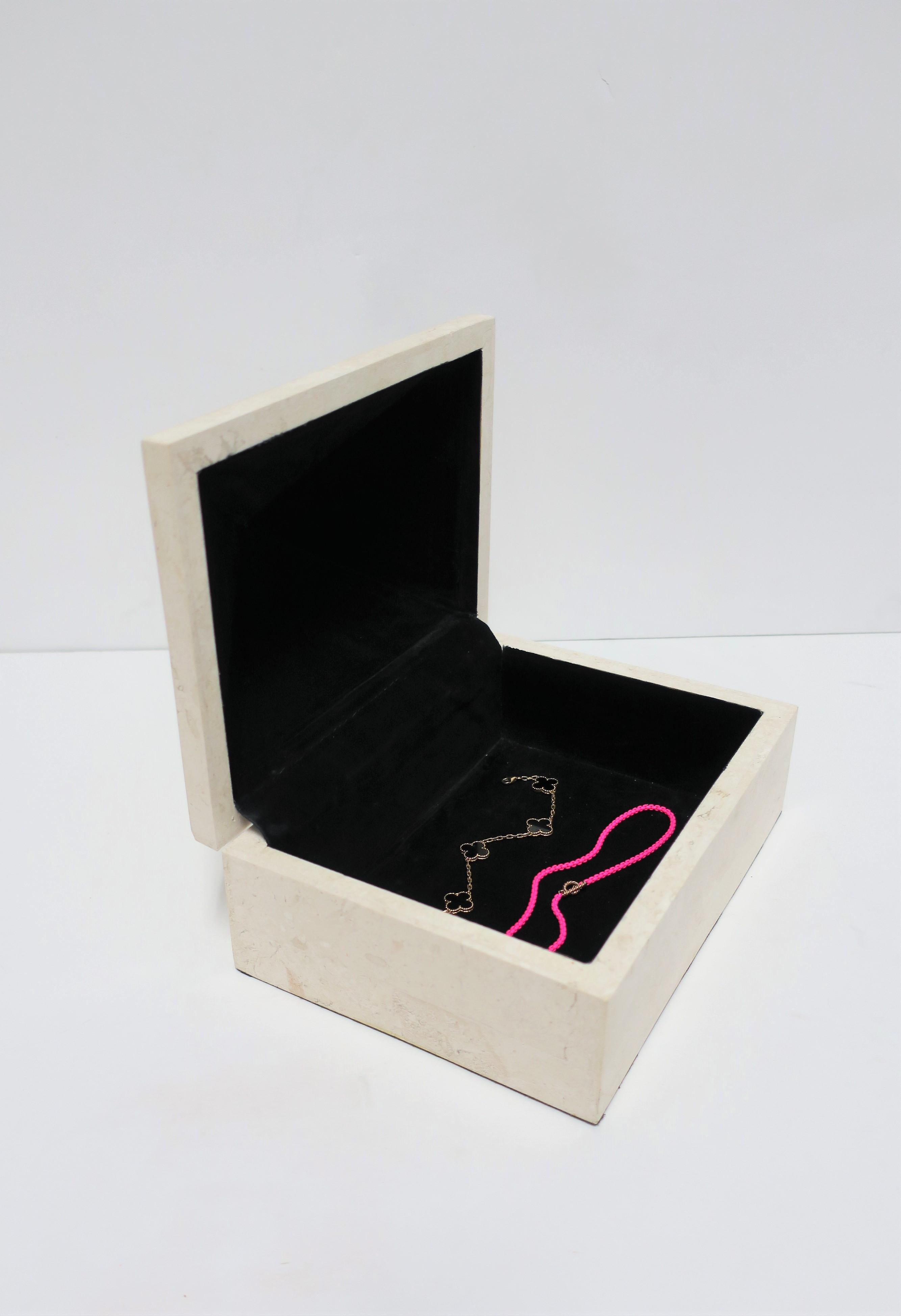 Postmodern Travertine Marble Pyramid Jewelry Box by Designer Maitland Smith 3