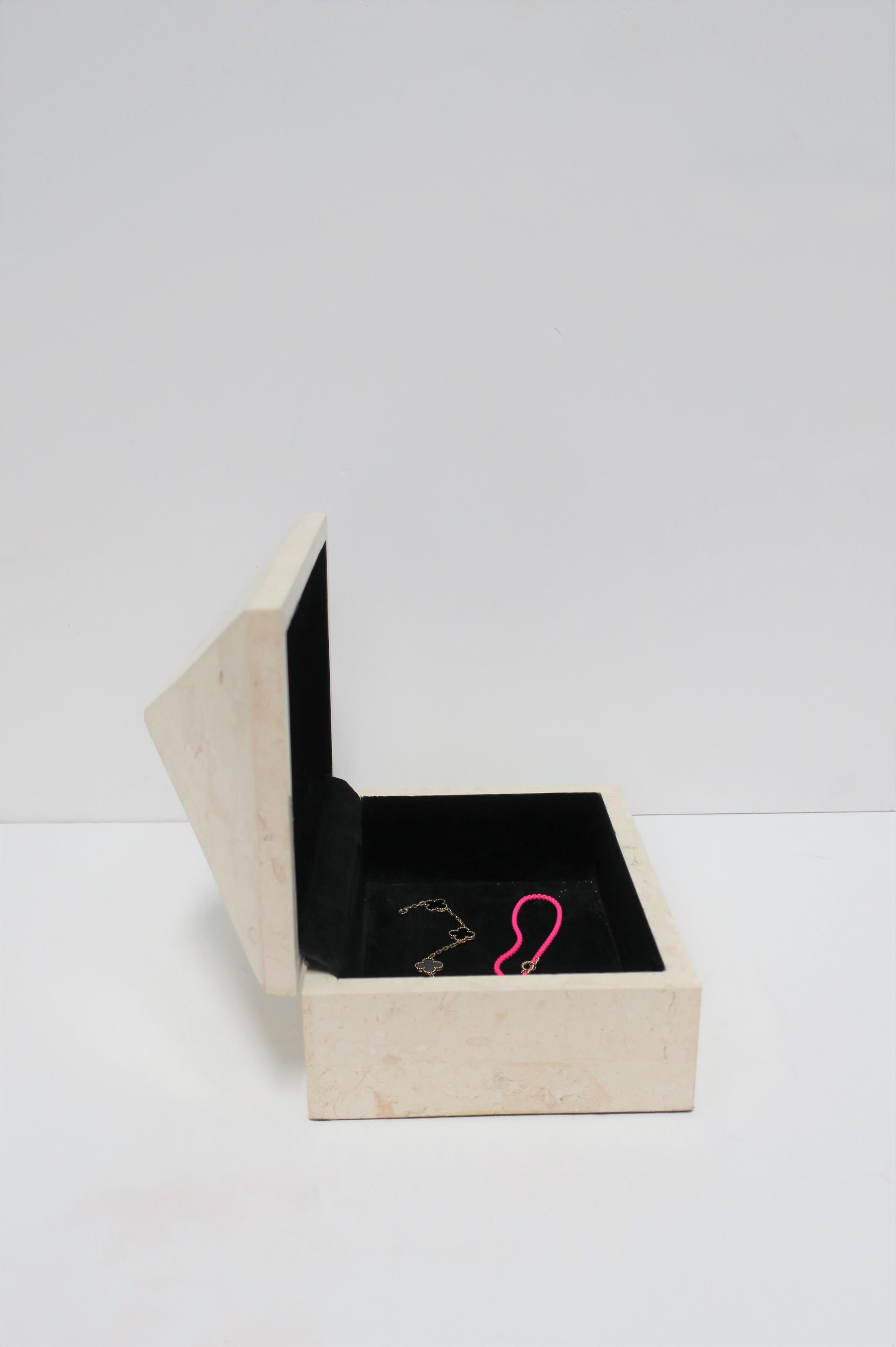 Postmodern Travertine Marble Pyramid Jewelry Box by Designer Maitland Smith 4