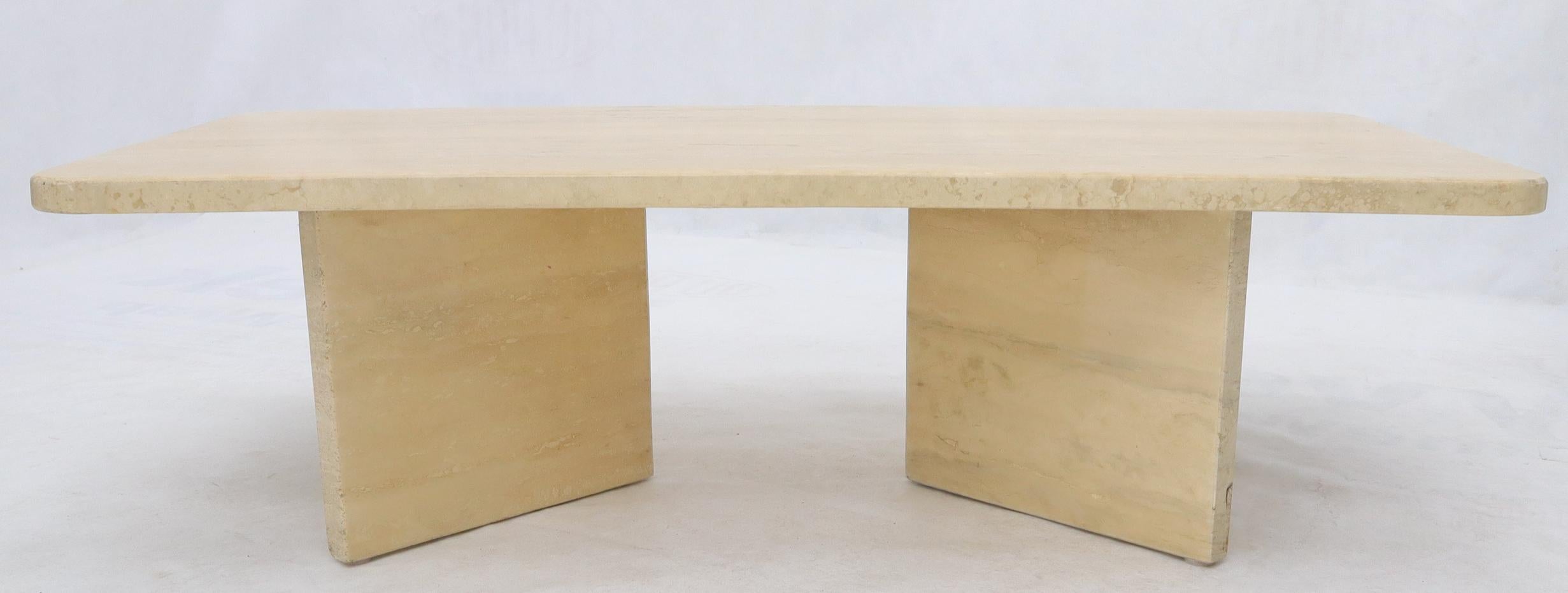 20th Century Travertine Marble Rectangular Coffee Table