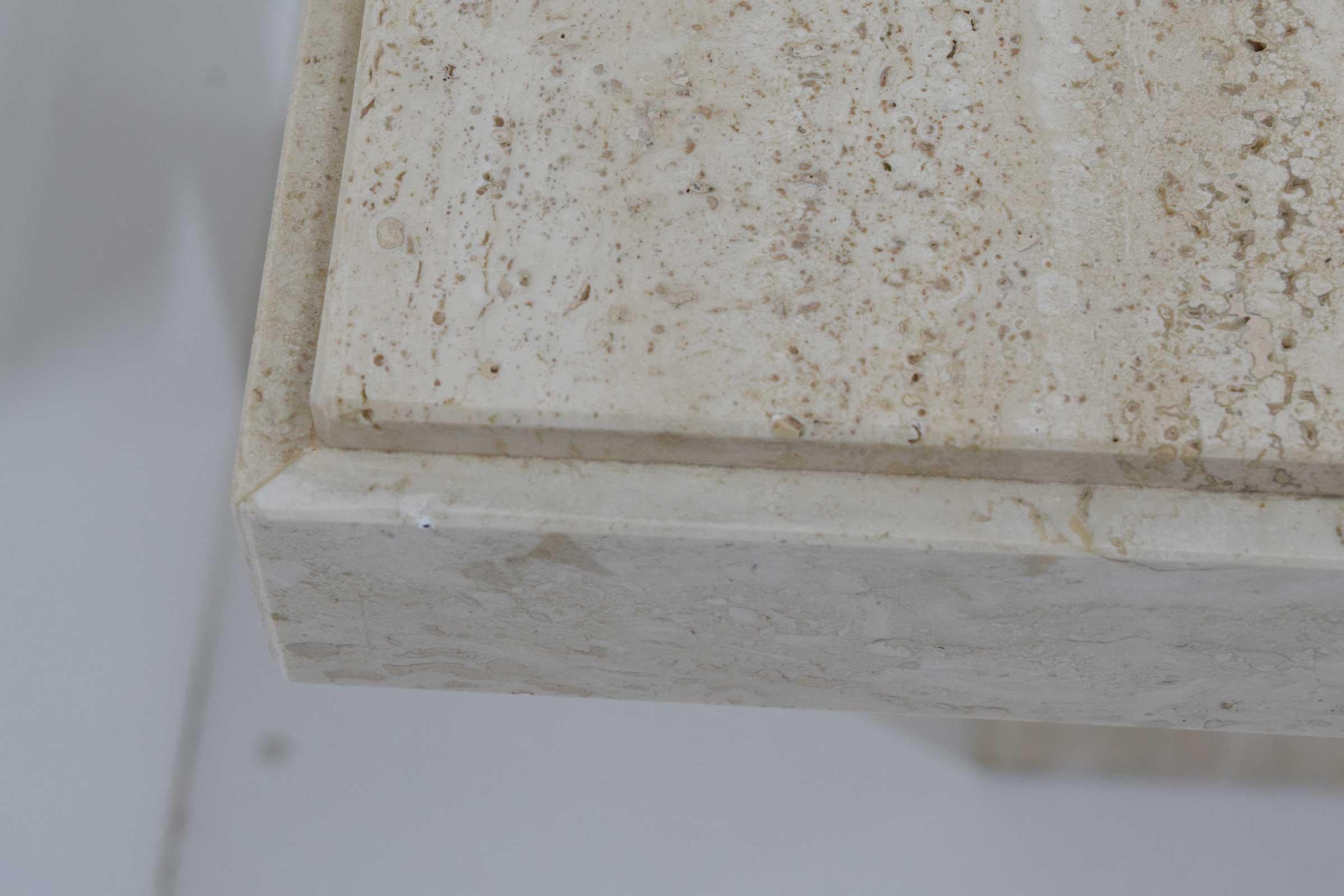 Travertine Marble Side Table 1