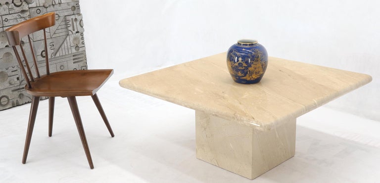 Travertine Marble Square Coffee Table For Sale at 1stdibs