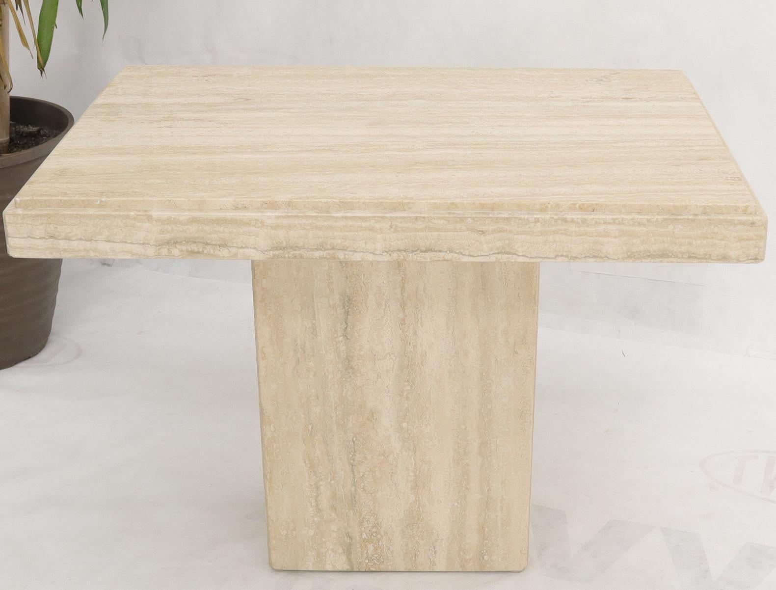 Mid-Century Modern Travertine Marble Stone Rectangular Shape Italian Modern Side Table
