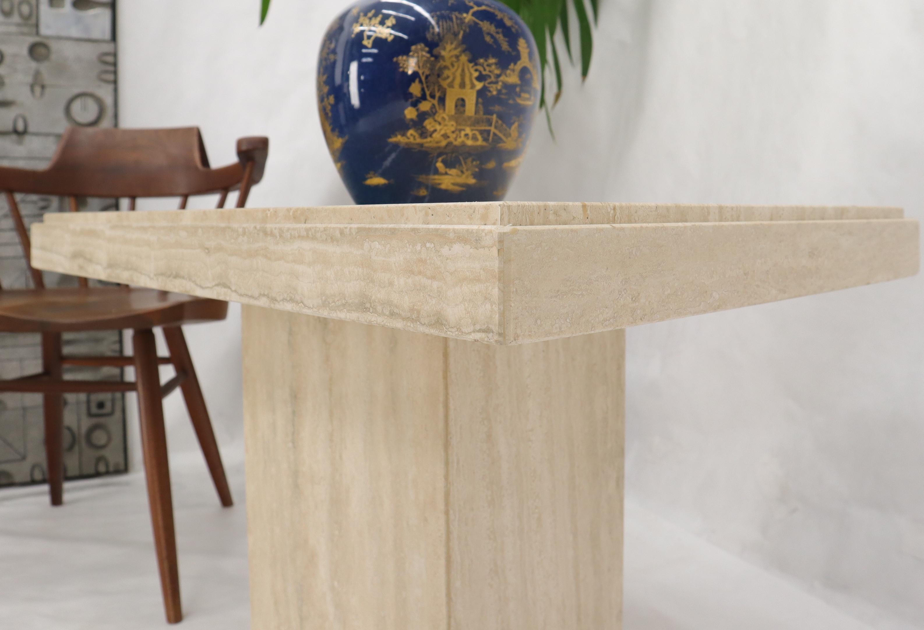 20th Century Travertine Marble Stone Rectangular Shape Italian Modern Side Table