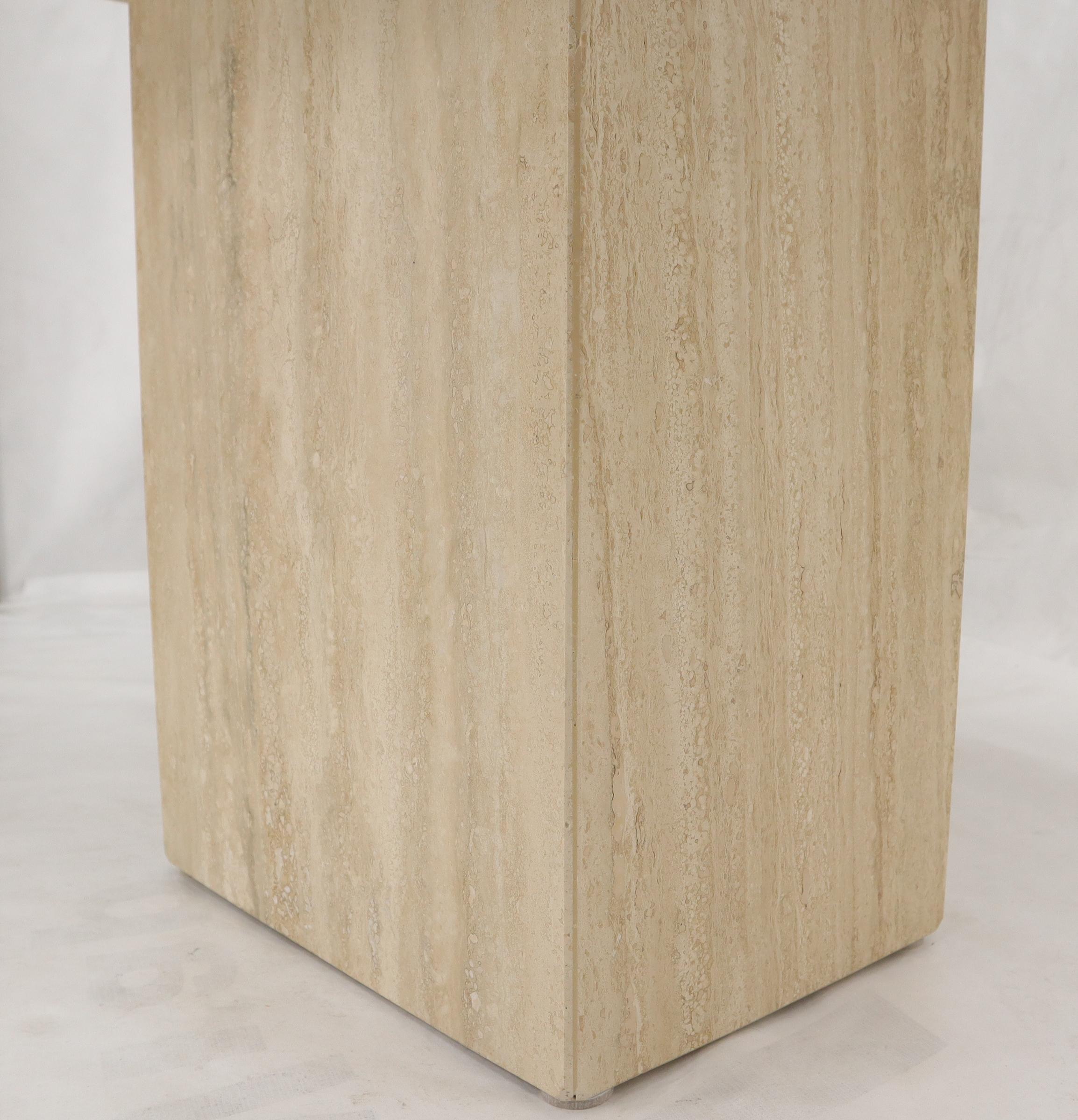 Travertine Marble Stone Rectangular Shape Italian Modern Side Table 1