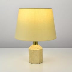 Base per lampada da tavolo in marmo travertino di Fratelli Mannelli Italia 1960s