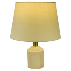 Base per lampada da tavolo in marmo travertino di Fratelli Mannelli Italia 1960s