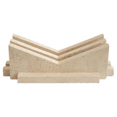 Bibliothèque moyenne en travertin 'Mathilda'