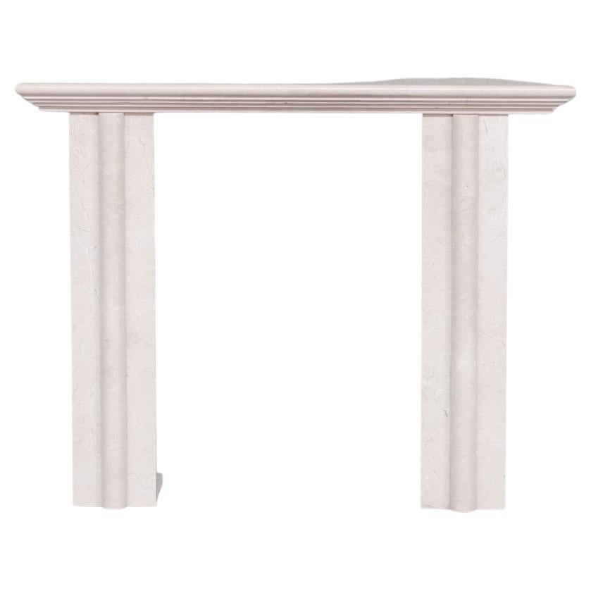 Travertine Mid-Century Belgium Wall Console Table