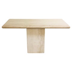 Travertine Minimalist Console table, 1970s
