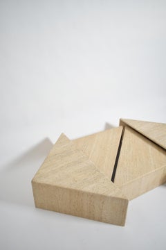 Travertine modular coffee table, 1970s.