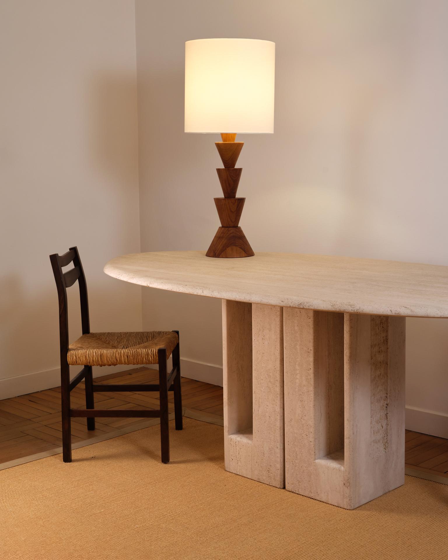 Travertine oblong table - Berraldacci For Sale 6