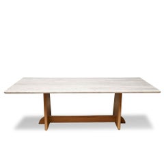 Travertine Ojai Dining Table by Lawson-Fenning