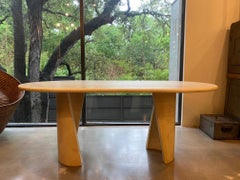 Travertine Oval Dining Table, Italy, 1970's