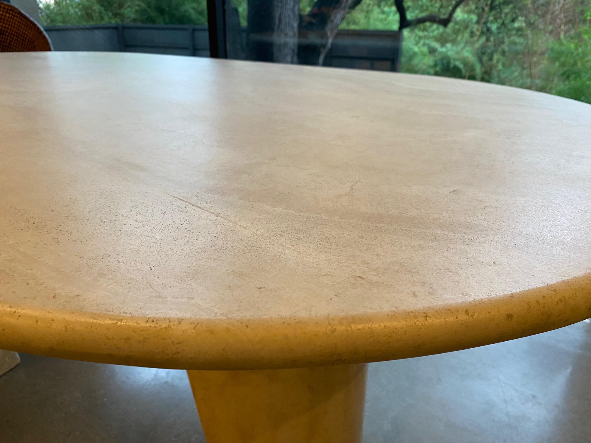 Italian Travertine Oval Dining Table, Italy, 1970's