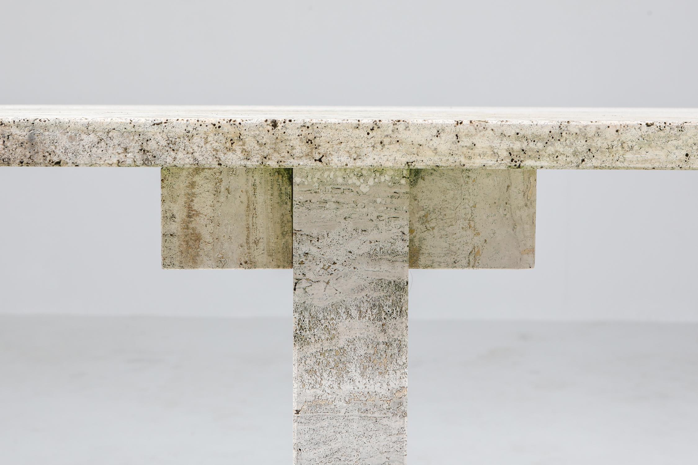 Travertine Oval Table 3