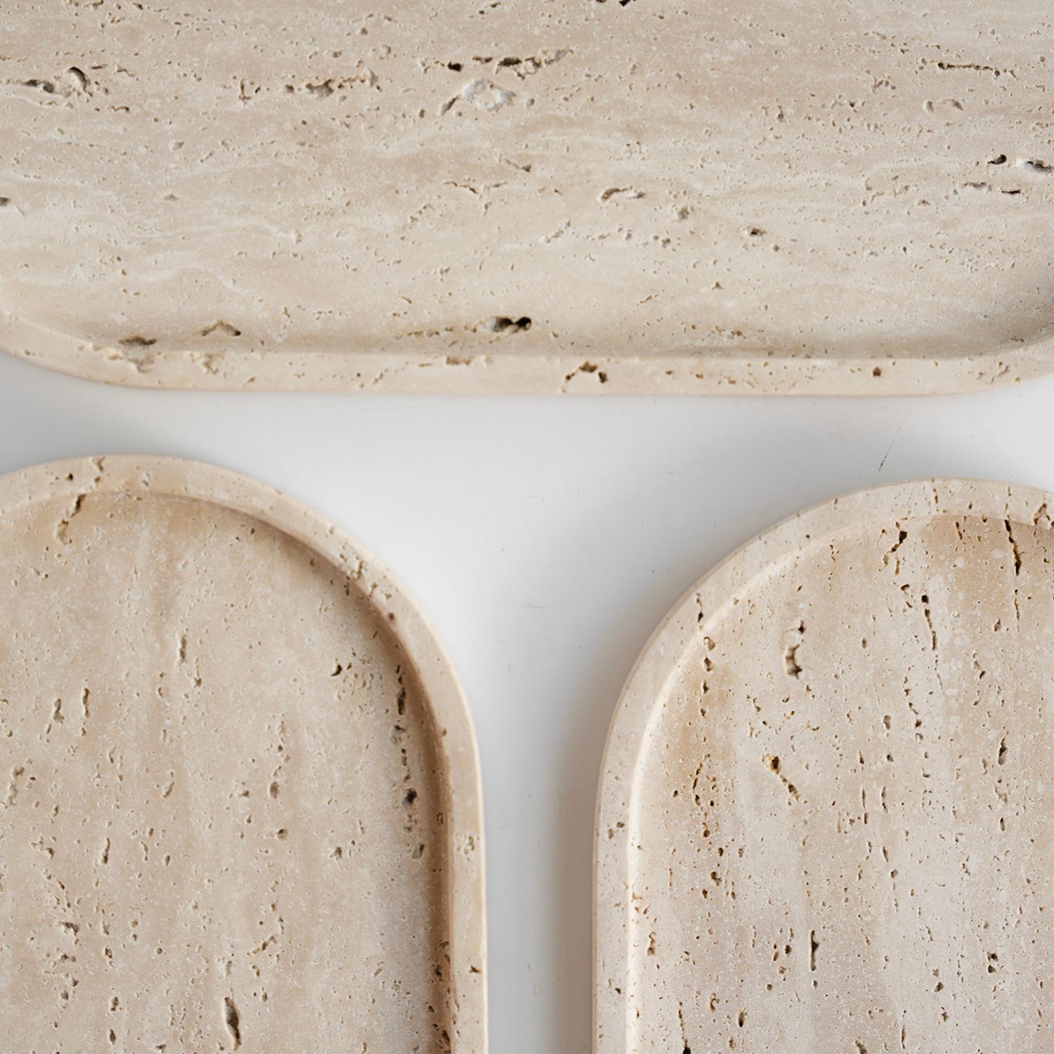 Travertine Oval Tray In New Condition For Sale In Eindhoven, NB