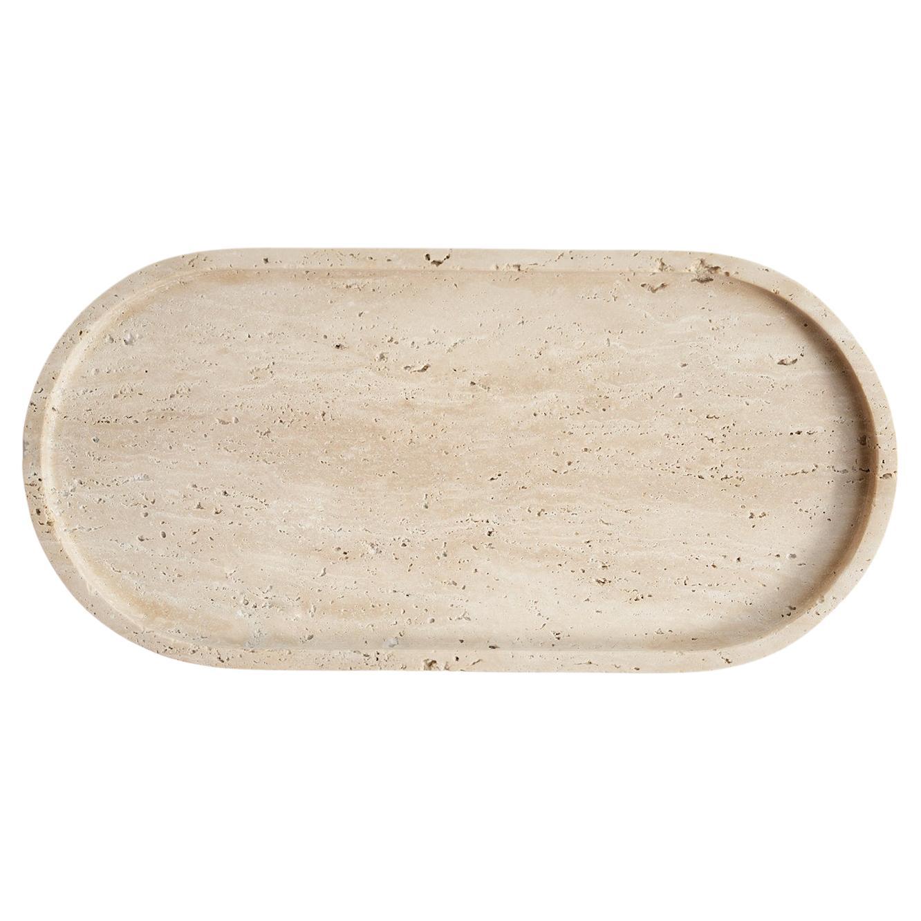 Travertine Oval Tray
