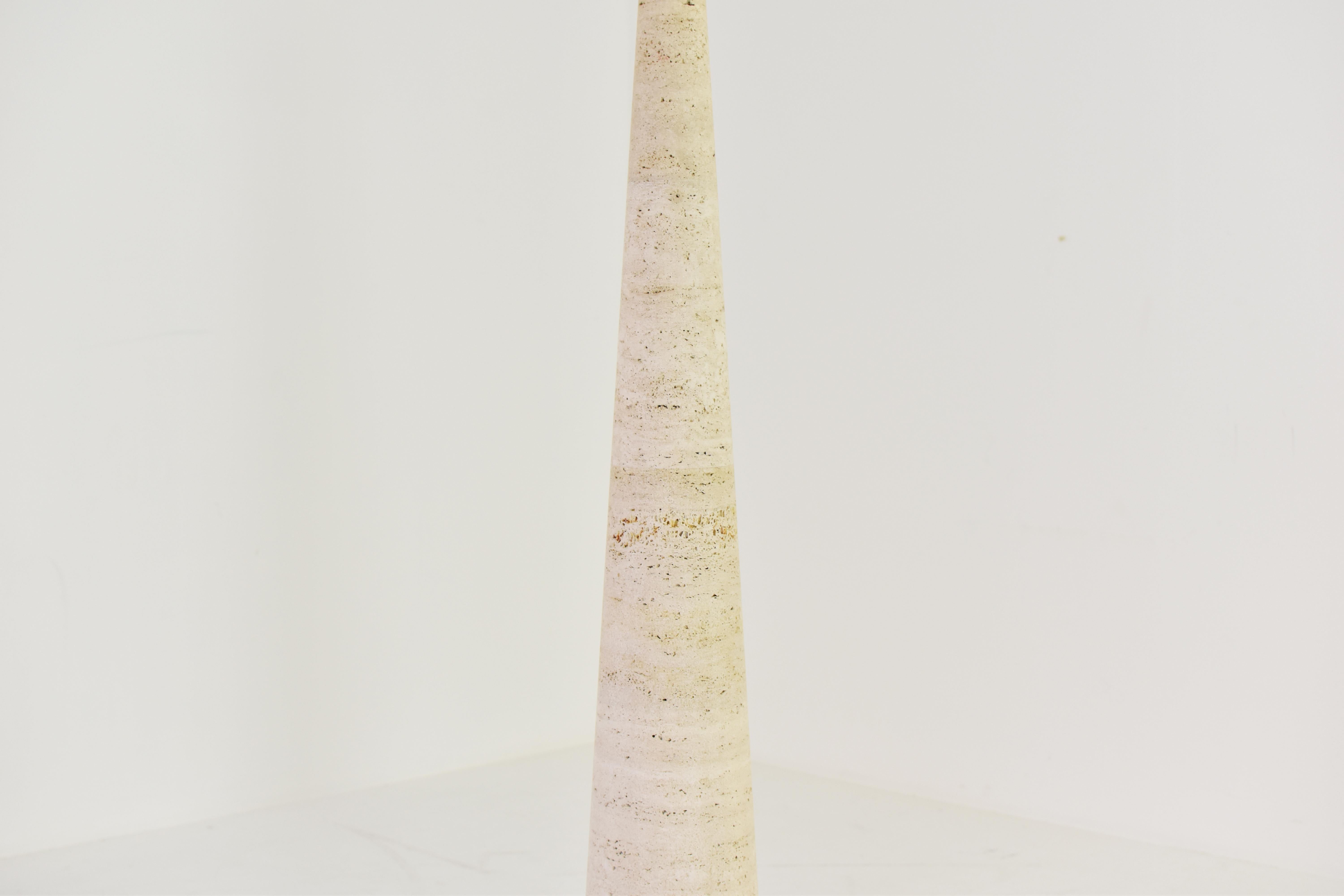Mid-20th Century Travertine pedestal by Egidio Di Rosa & Pier Alessandro Giusti for Up & Up 1960s